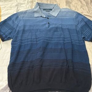 Men's Blue Gradient Polo Shirt